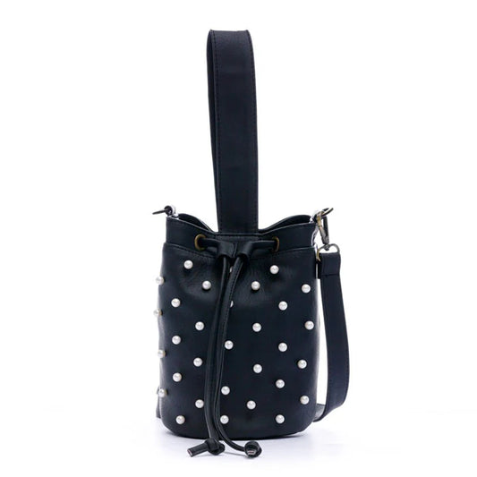 Bolsos Y Accesorios Vintro Manos Libres Hong Kong Negro Con Perlas