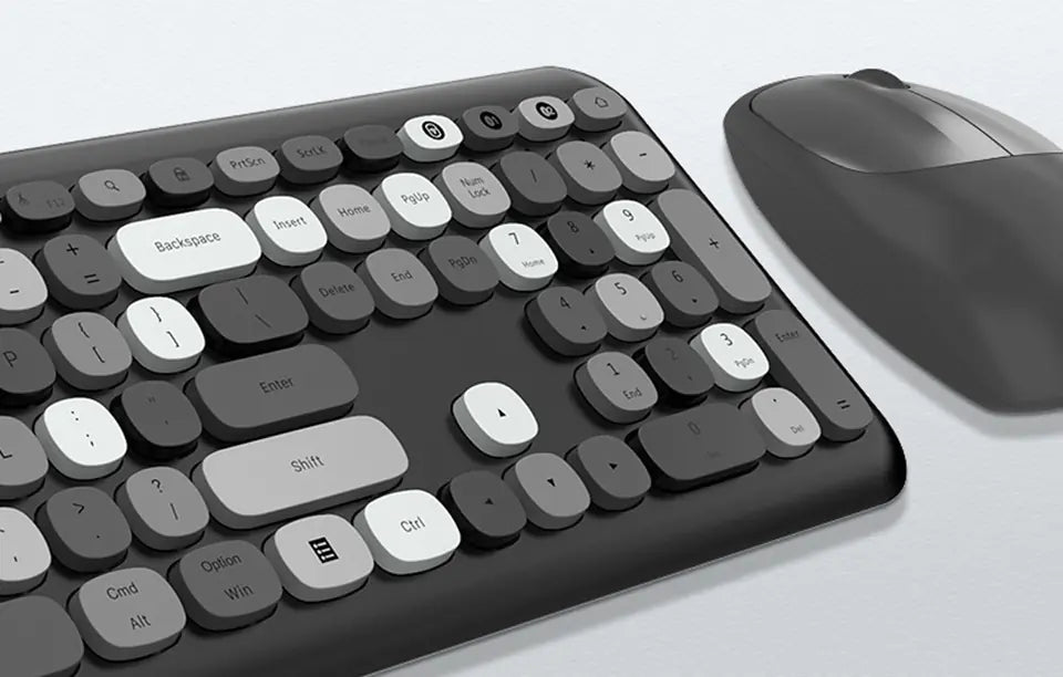 Set Teclado Y Mouse Inalámbrico Mofii Modelo 666 Colores Gris Y Negro